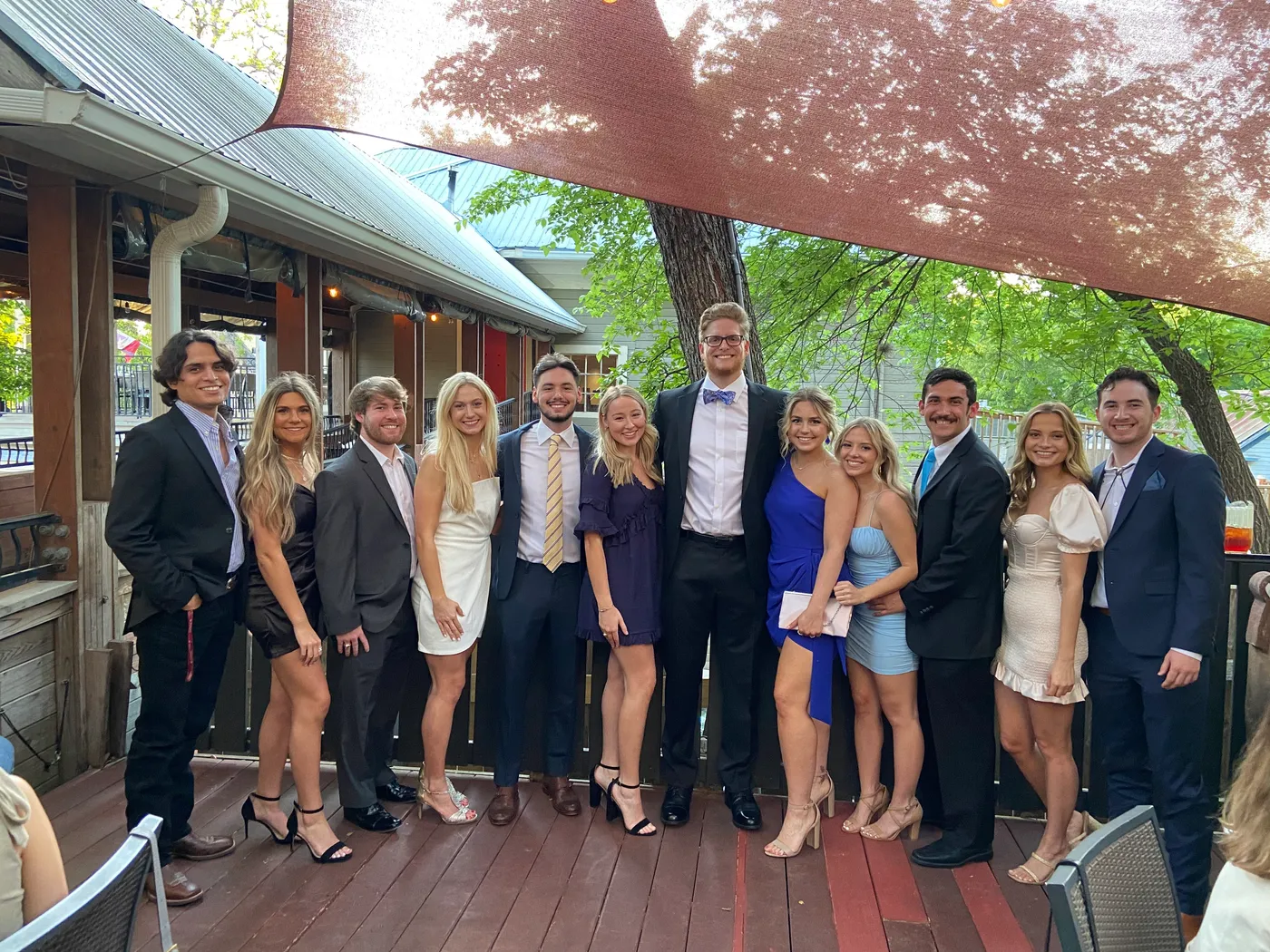 Iron Spikes members and dates dressed up for a formal